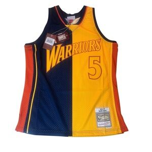 NWT Mitchell & Ness Men Golden State Warriors Baron Davis Jersey‎ Sz L
